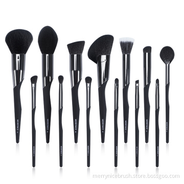 Merrynice black 13Pcs professional makeup brush set custom